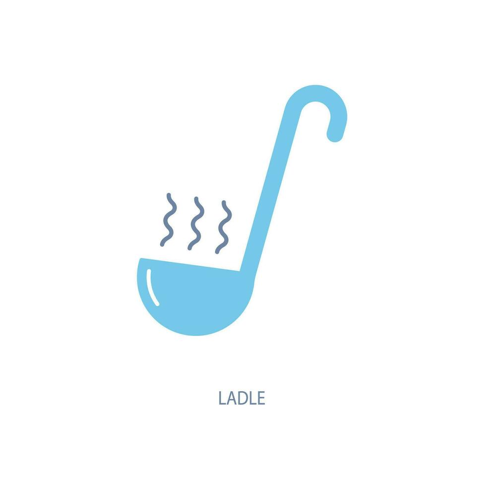ladle concept line icon. Simple element illustration. ladle concept outline symbol design. vector
