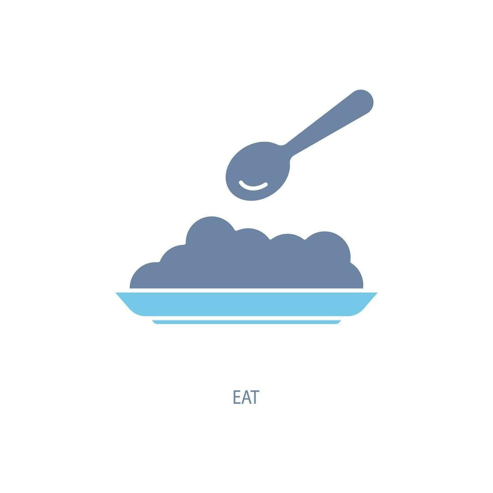 eat concept line icon. Simple element illustration. eat concept outline symbol design. vector