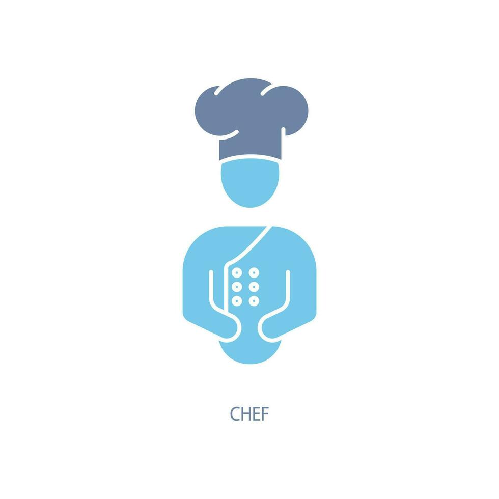 chef concept line icon. Simple element illustration. chef concept outline symbol design. vector