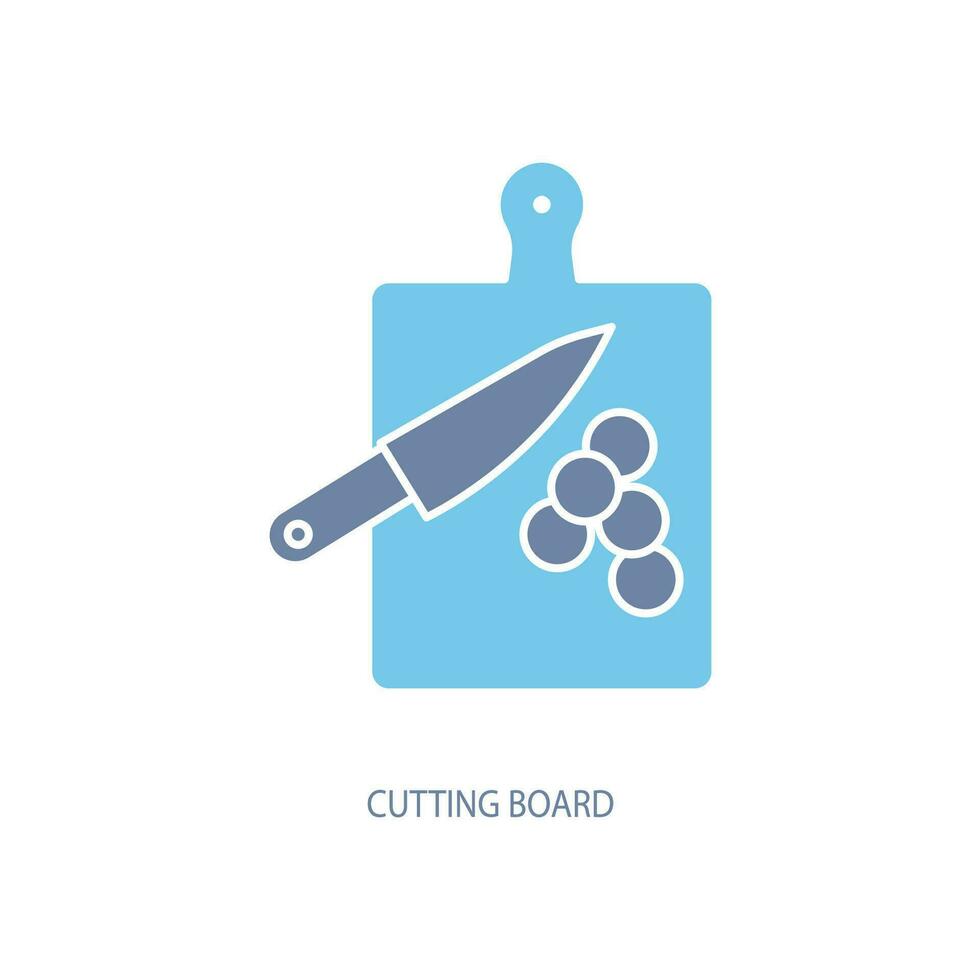 cutting board concept line icon. Simple element illustration. cutting board concept outline symbol design. vector