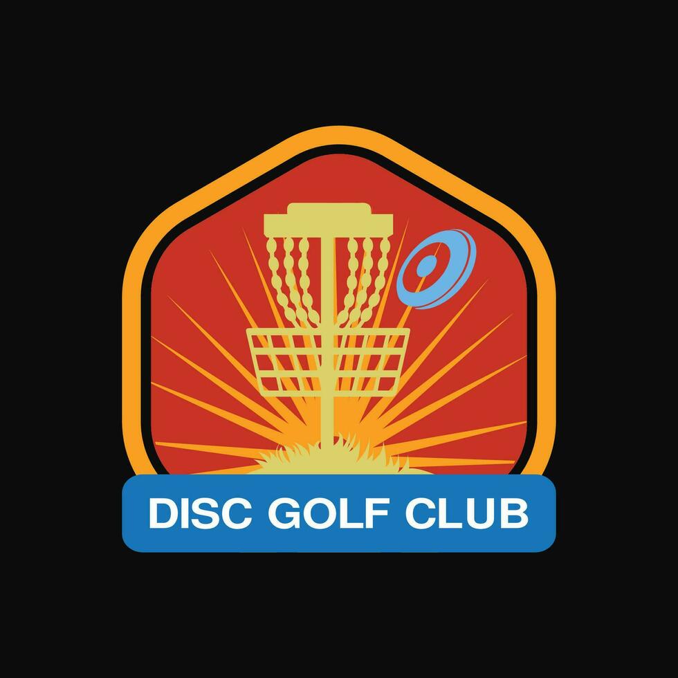 disc golf logo design vector