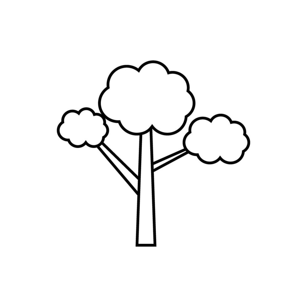 árbol icono vector. naturaleza ilustración signo. verde símbolo. vector