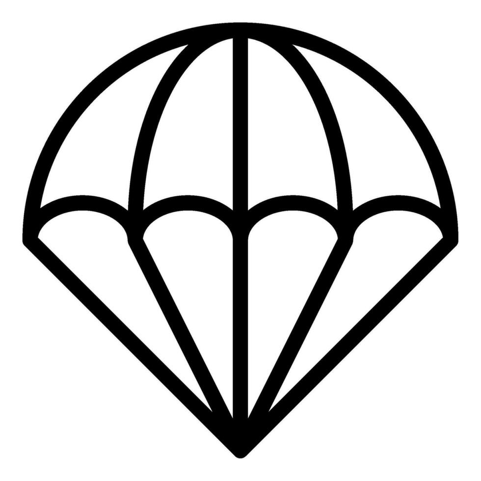 Parachute space technology object illustration vector