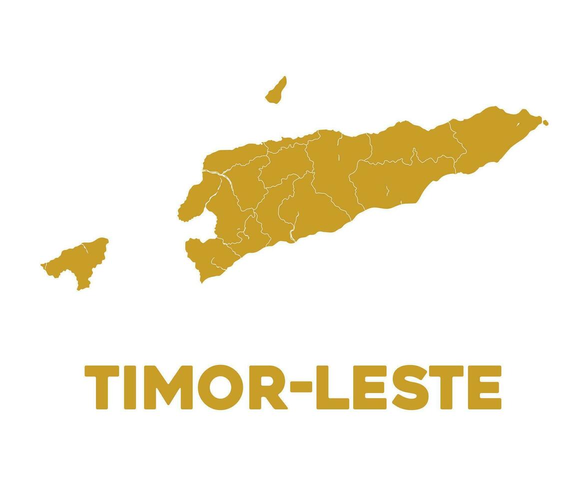 Detailed Timor Leste Map vector