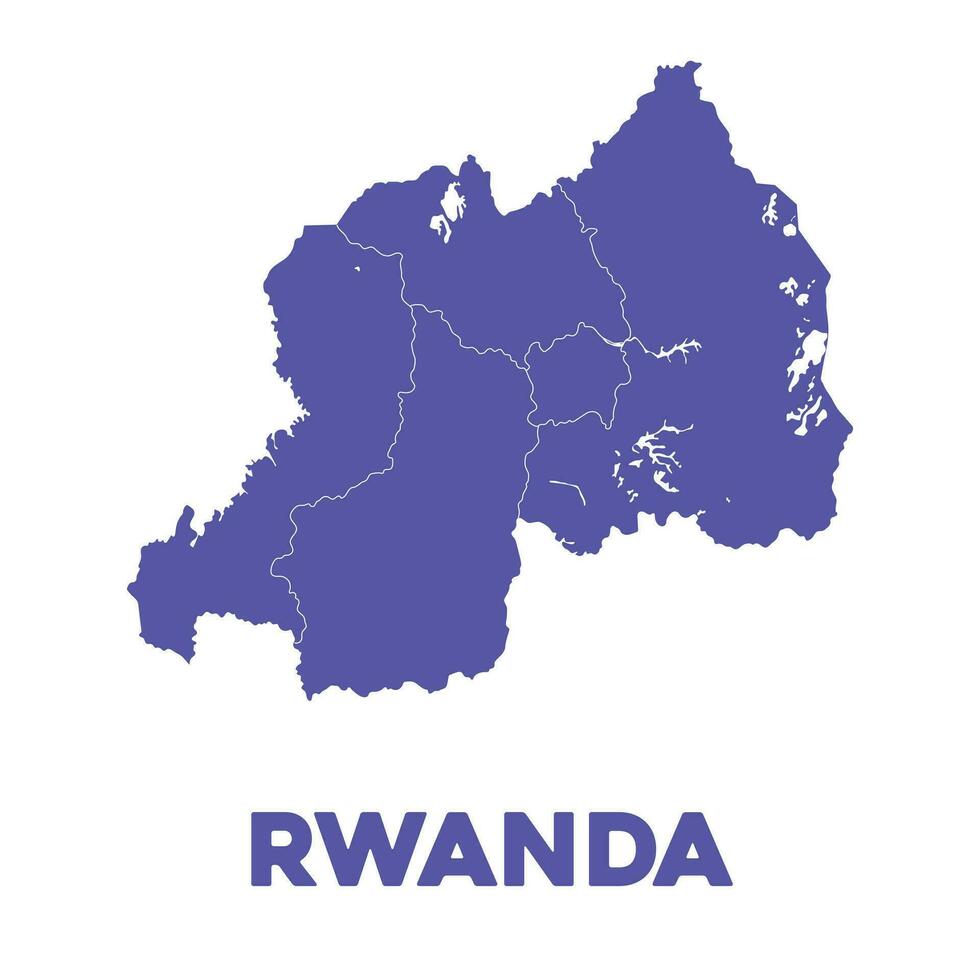 Detailed Rwanda Map vector