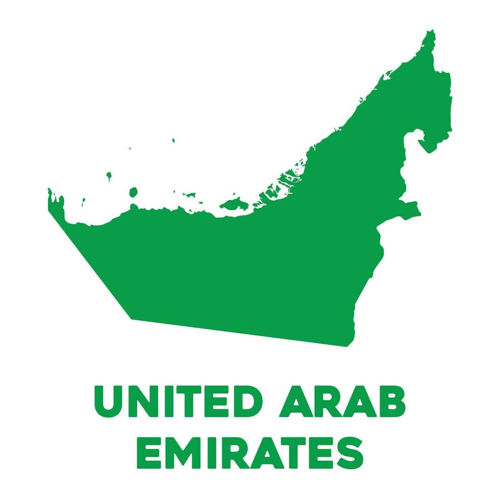 detallado unido árabe emiratos mapa vector