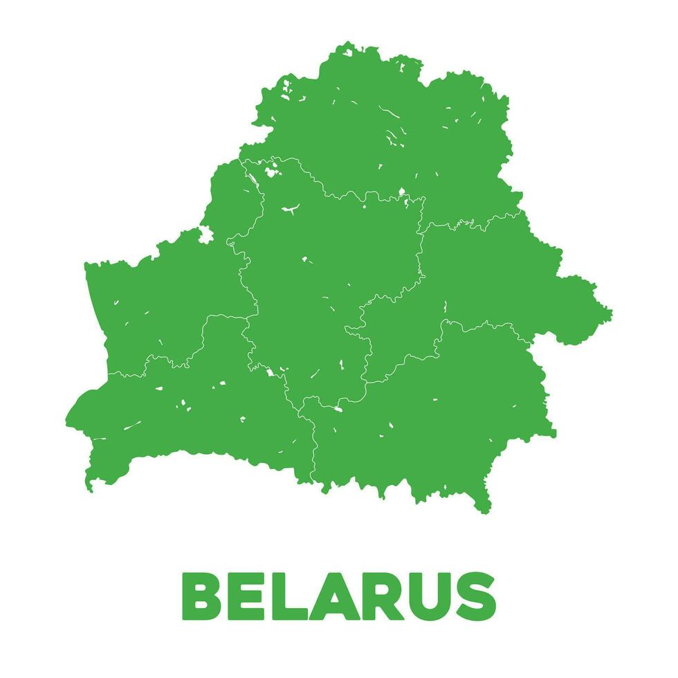 detallado bielorrusia mapa vector