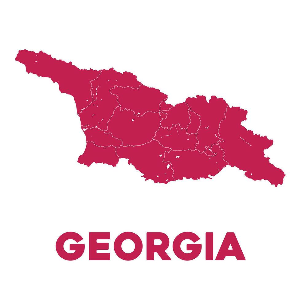 Detailed Georgia Map vector