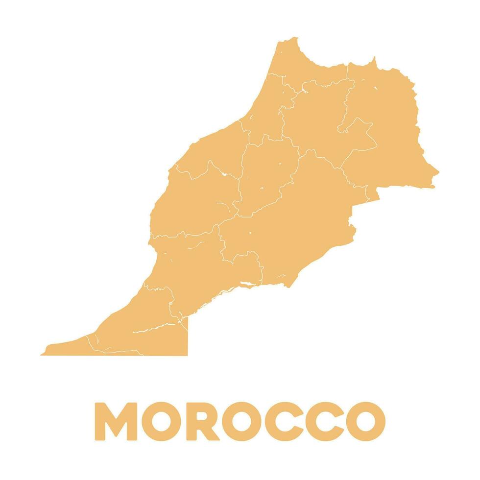 Detailed Morocco Map vector