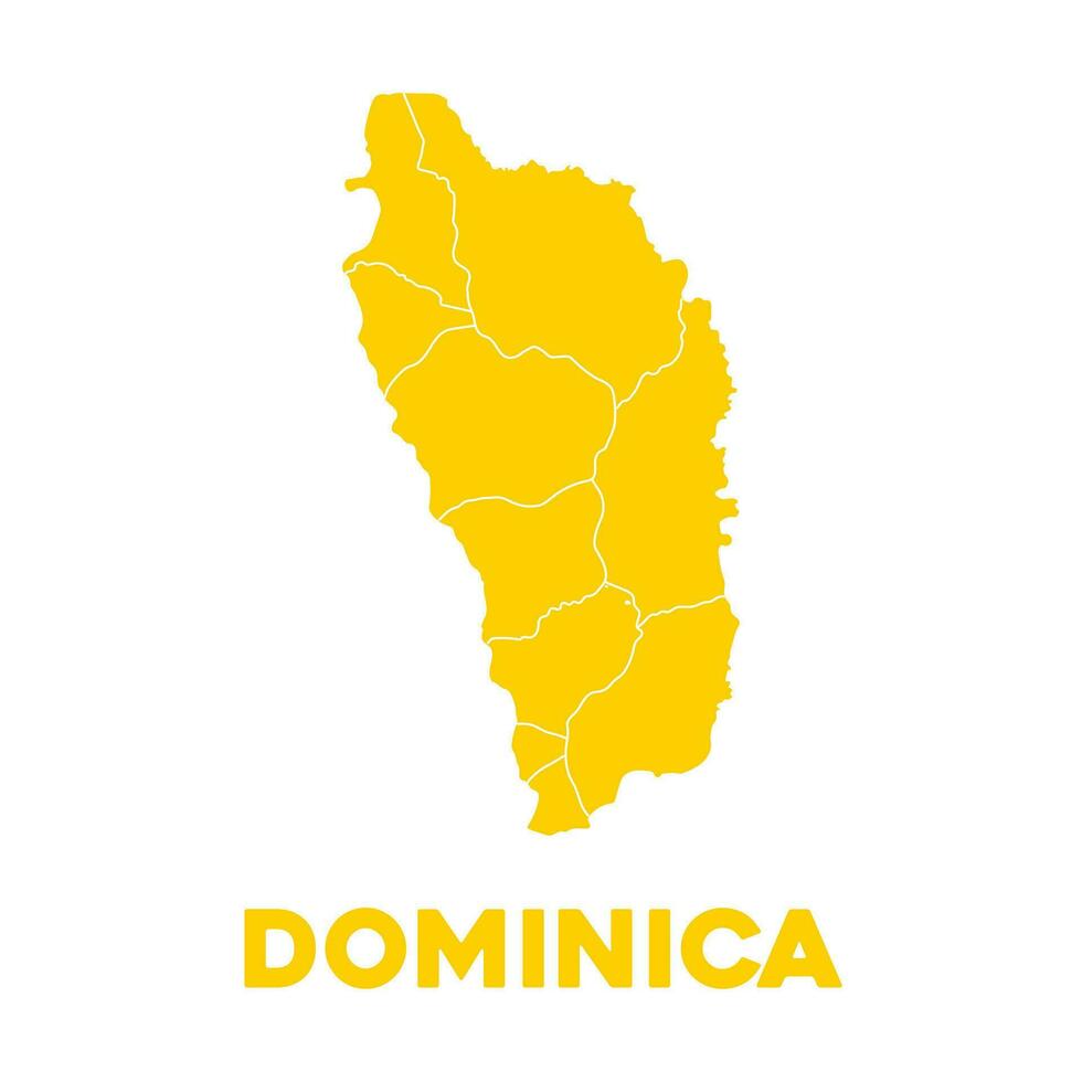 Detailed Dominica Map vector