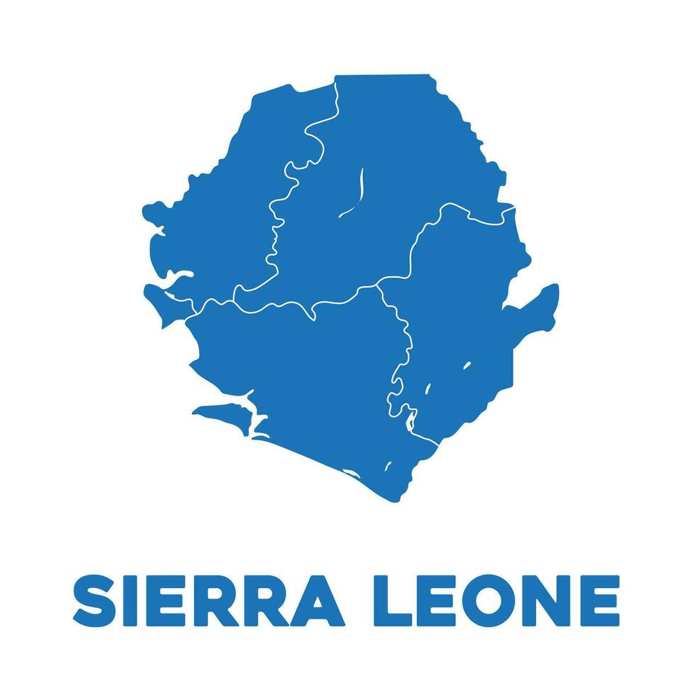 Detailed Sierra Leone Map vector