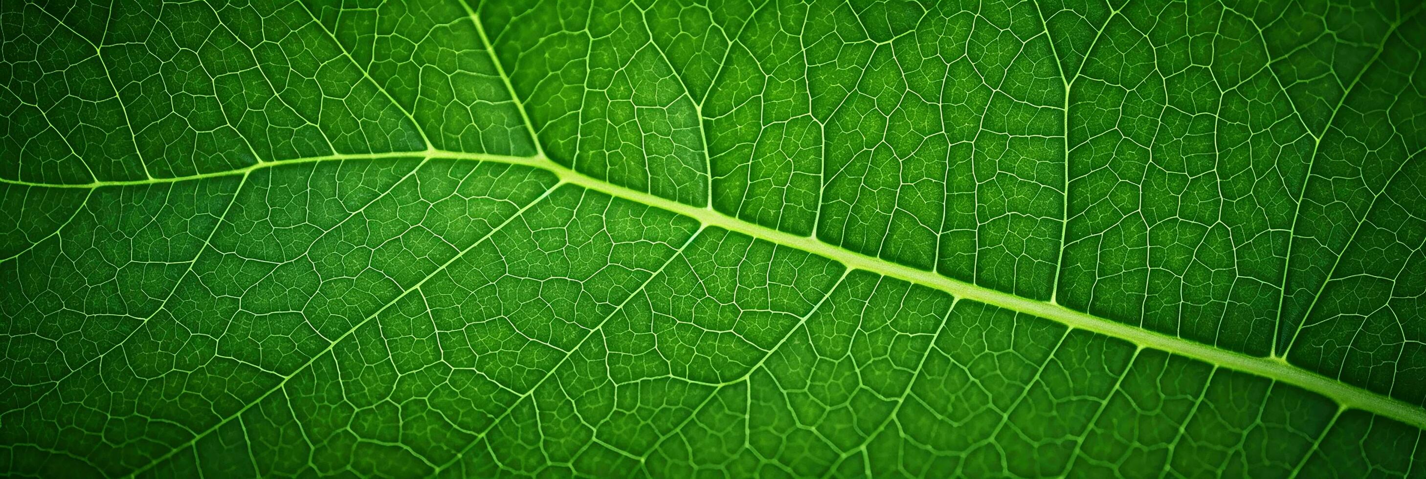 AI generated a close up view of a green leaf photo