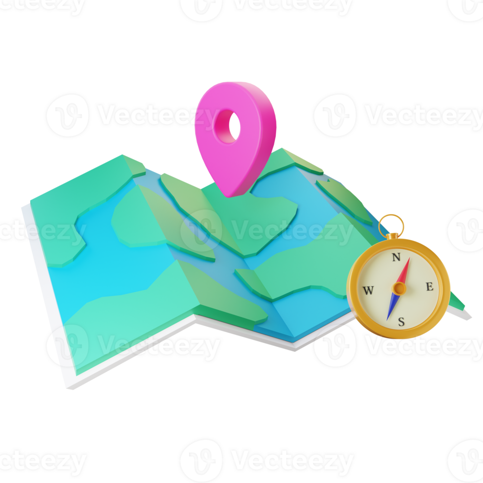 3d carte emplacement png