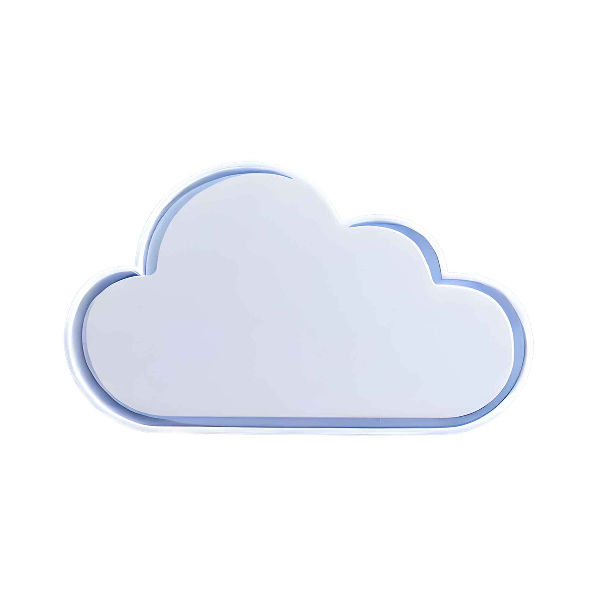 AI generated Cloud Icon symbol 3d isolated on transparent background