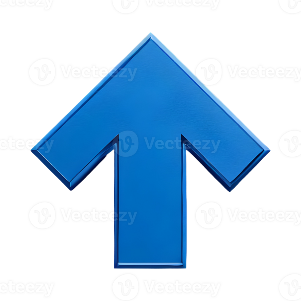AI generated Arrow Up Icon symbol 3d isolated on transparent background png