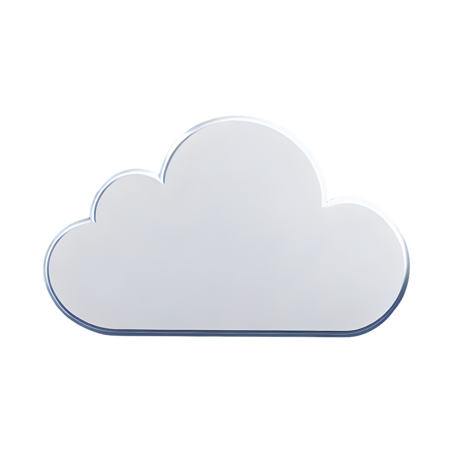 AI generated Cloud Icon symbol 3d isolated on transparent background