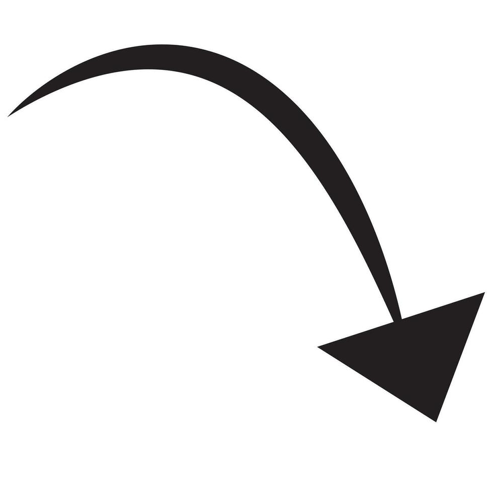Bold arrow sign collection, set of black arrows icons, isolated on white background vector