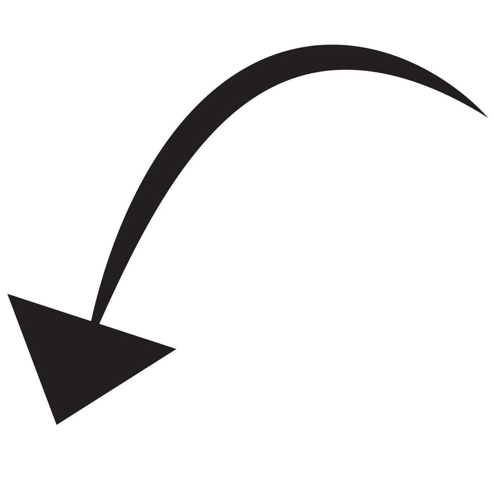Bold arrow sign collection, set of black arrows icons, isolated on white background vector