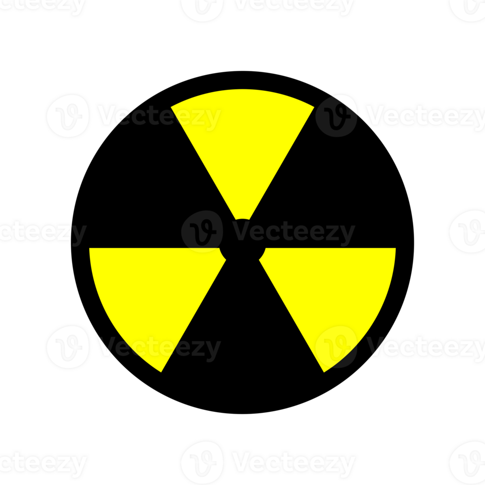 Radiation Hazard Sign. Symbol of radioactive threat alert png