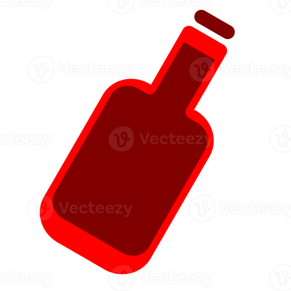 Bottle of spicy tomato ketchup png