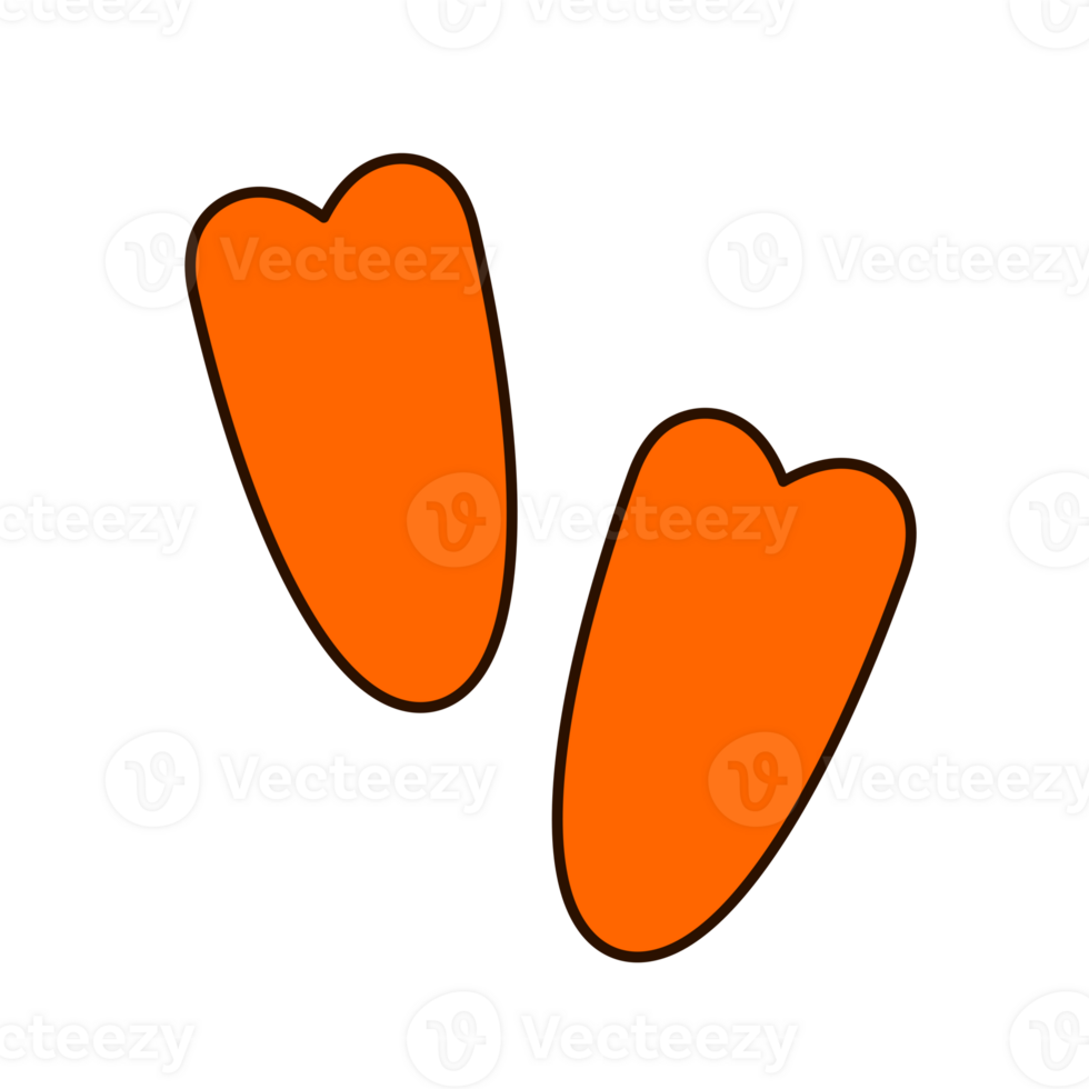 Two duck footprint flat illustration png