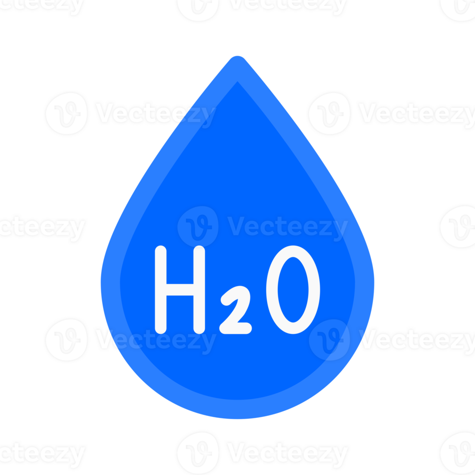 l'eau H2O molécule chimique formules. écologie et biochimie. png