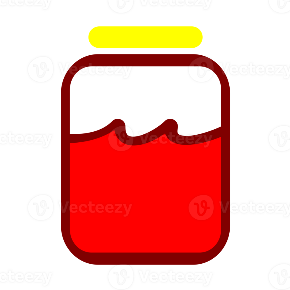 glas van eigengemaakt aardbei jam png