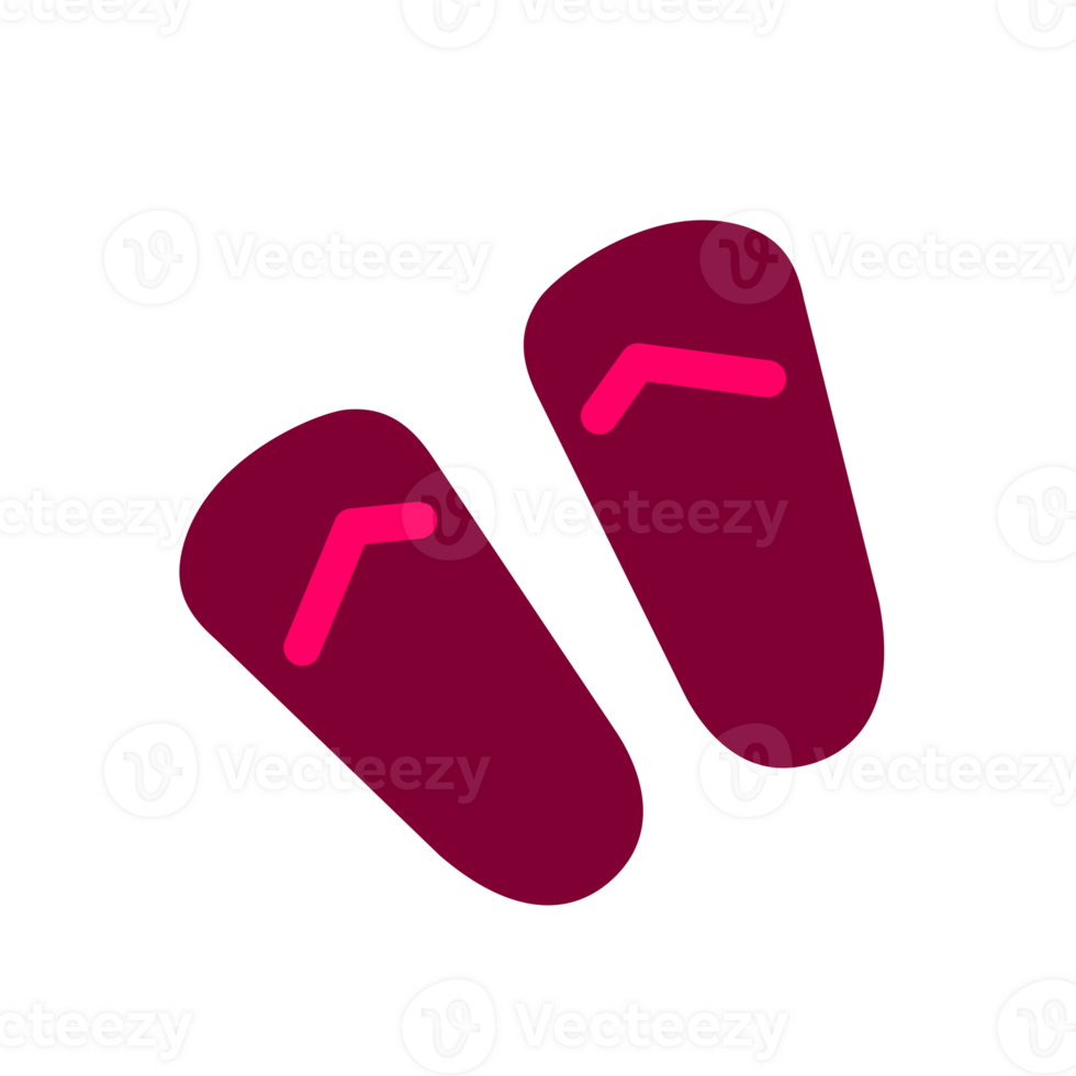 pair of purple sandals, shoes worn for relaxing. png