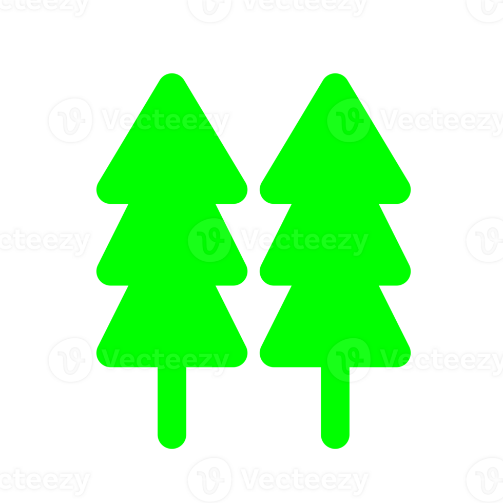 Spruce tree silhouette flat illustration png