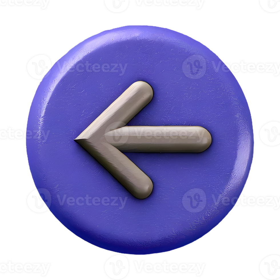 AI generated Enter Arrow Key Icon symbol 3d isolated on transparent background png