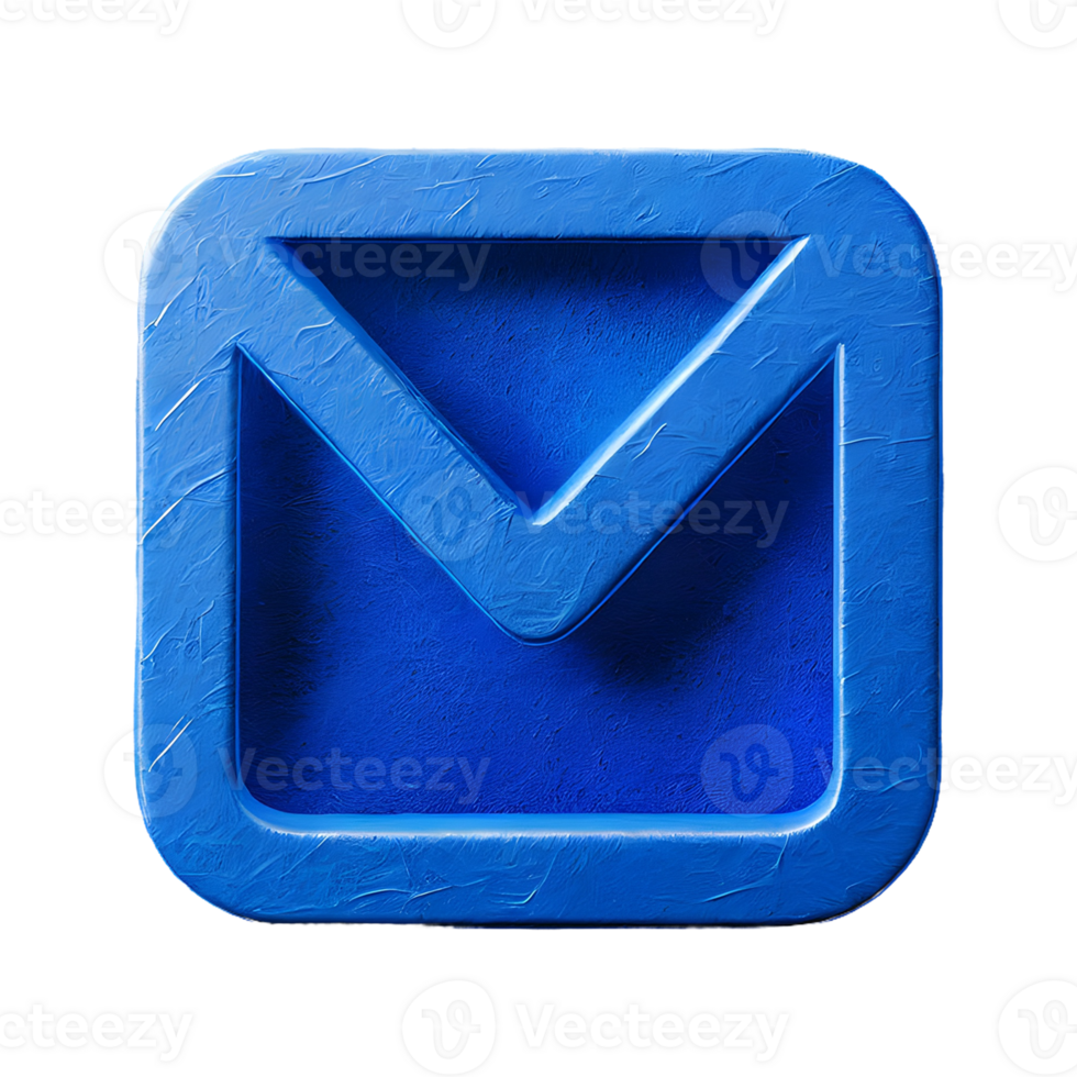 AI generated Mail Accept icon symbol 3d isolated on transparent background png