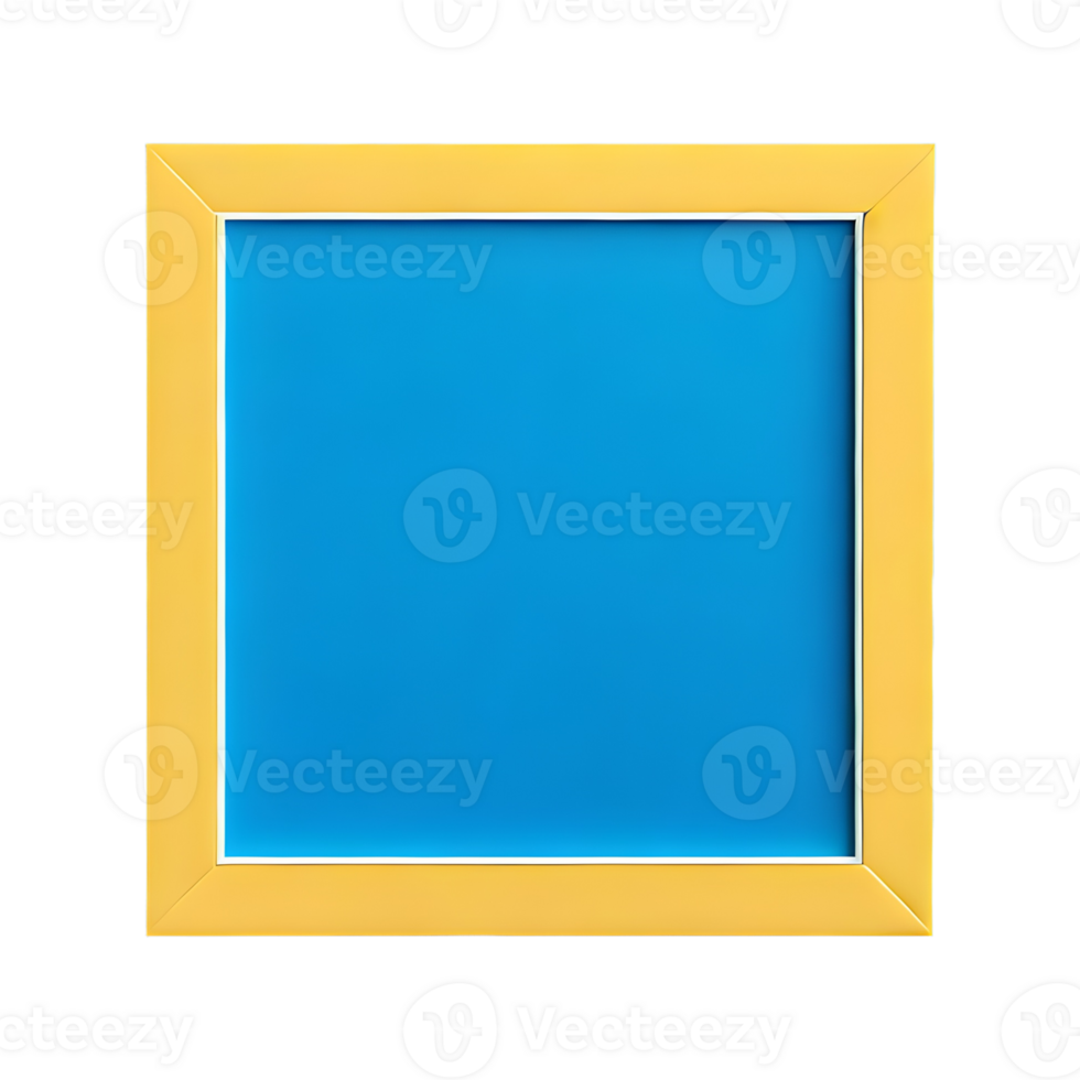 AI generated Square Design Frame Symbol isolated on transparent background png
