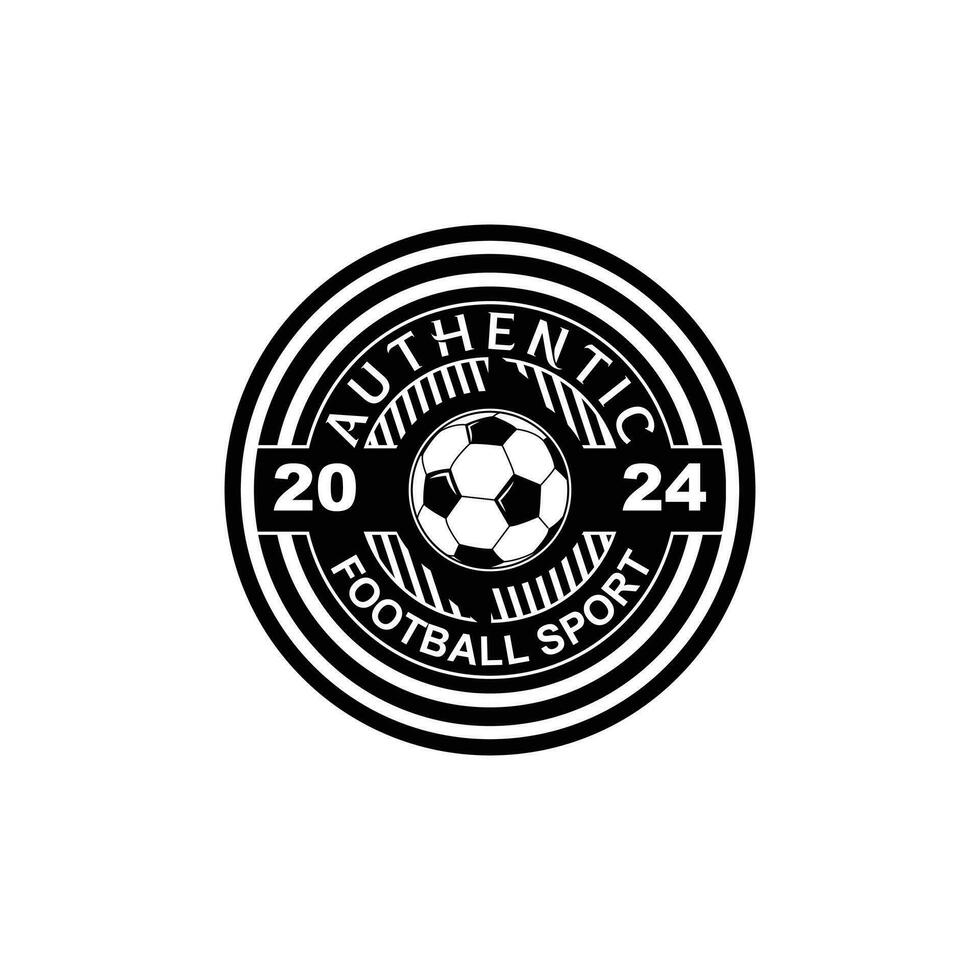 authentic fooball logo vector