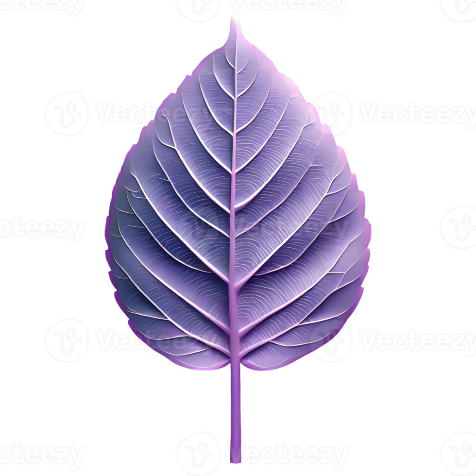 AI generated Leaf Icon symbol 3d isolated on transparent background png