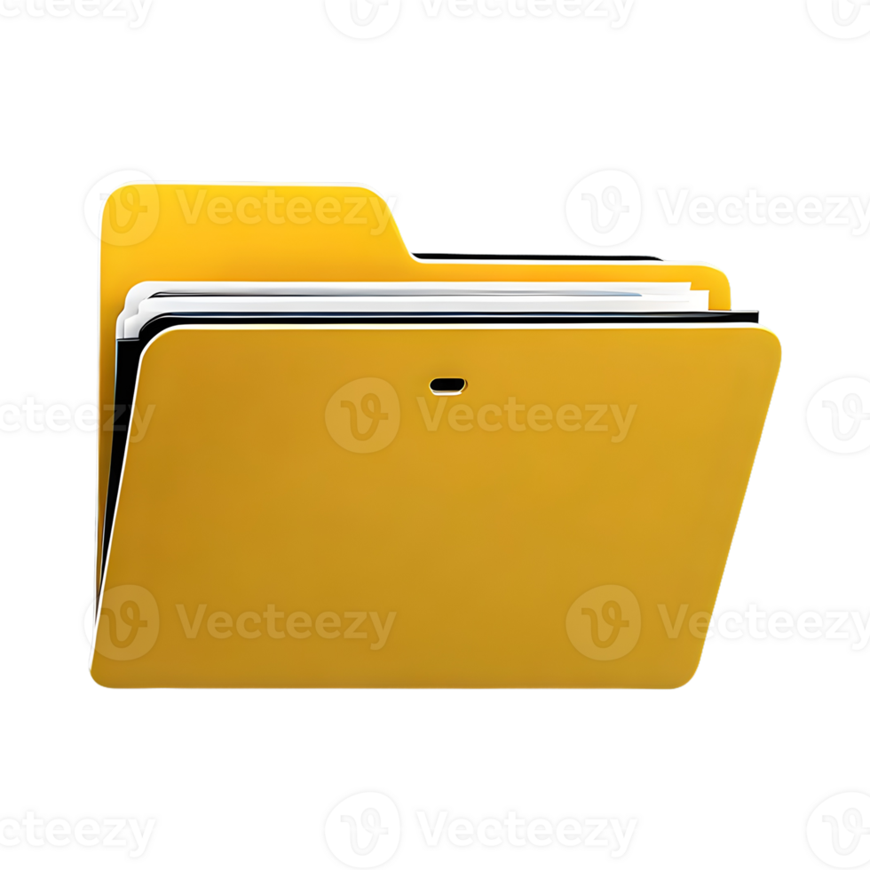 AI generated Computer Folder Icon isolated on transparent background png