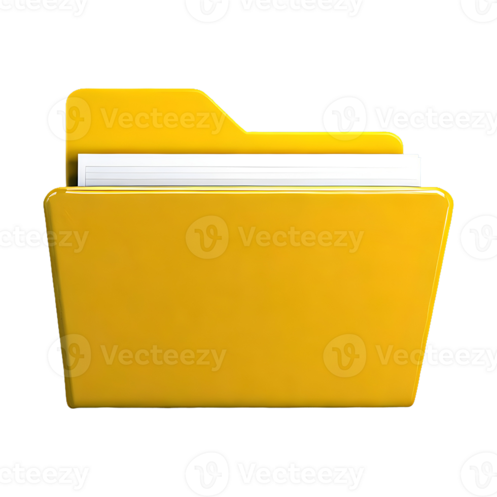 AI generated Computer Folder Icon isolated on transparent background png