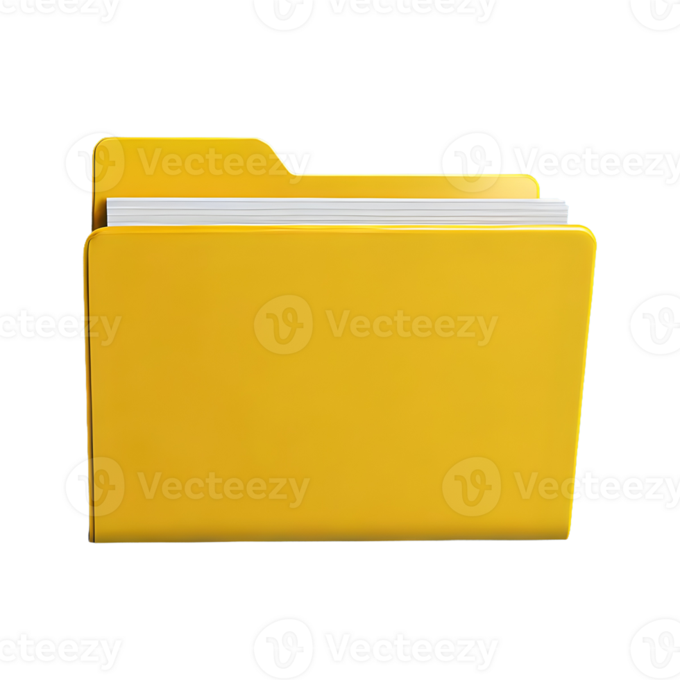 AI generated Computer Folder Icon isolated on transparent background png