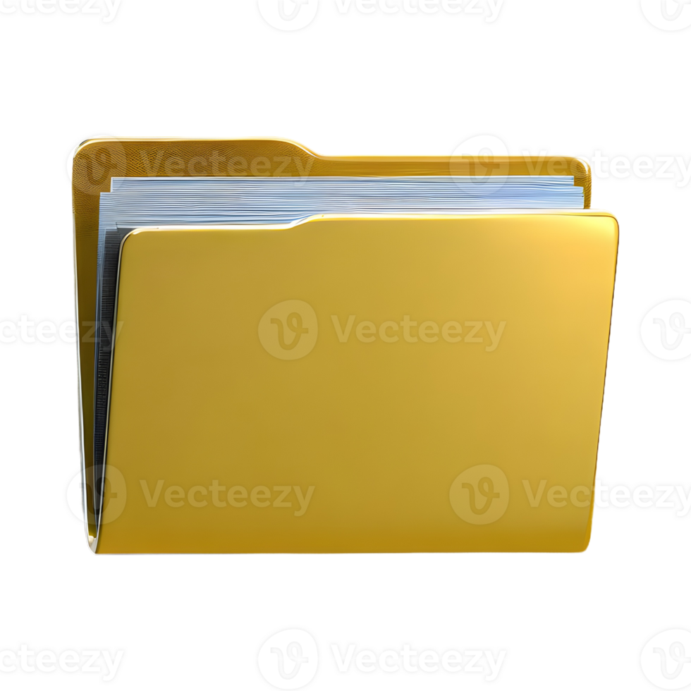 AI generated Computer Folder Icon isolated on transparent background png
