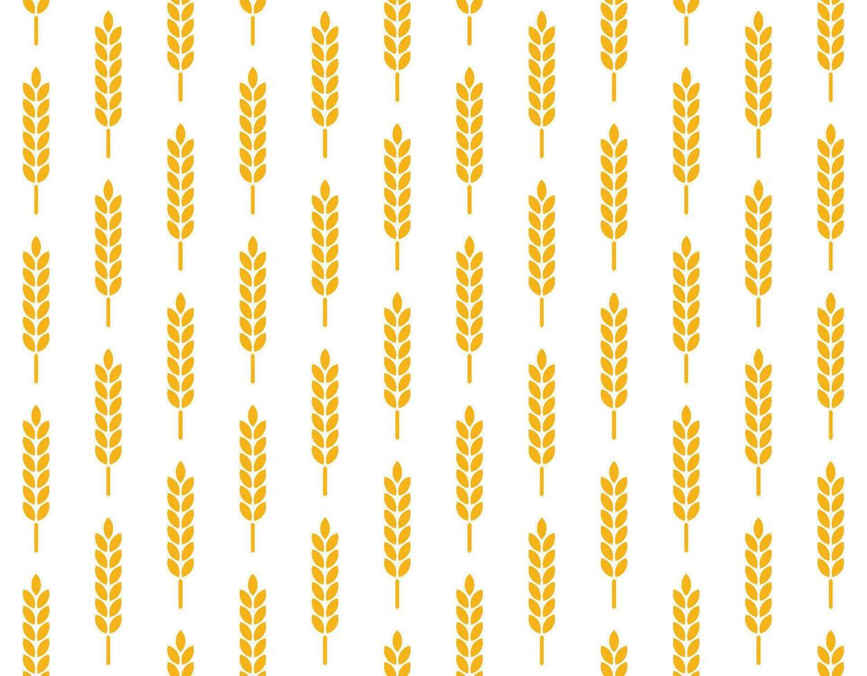 Wheat seamless pattern. Barley, ripe rye golden ear abstract pattern. Beer brewery and bread bakery wrapping paper. Vegetarian organic product vector repetitive texture