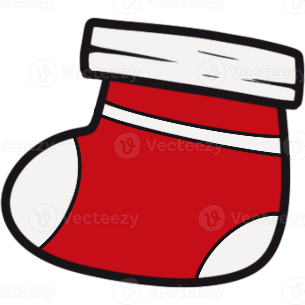 christmas sock with gifts illustration png