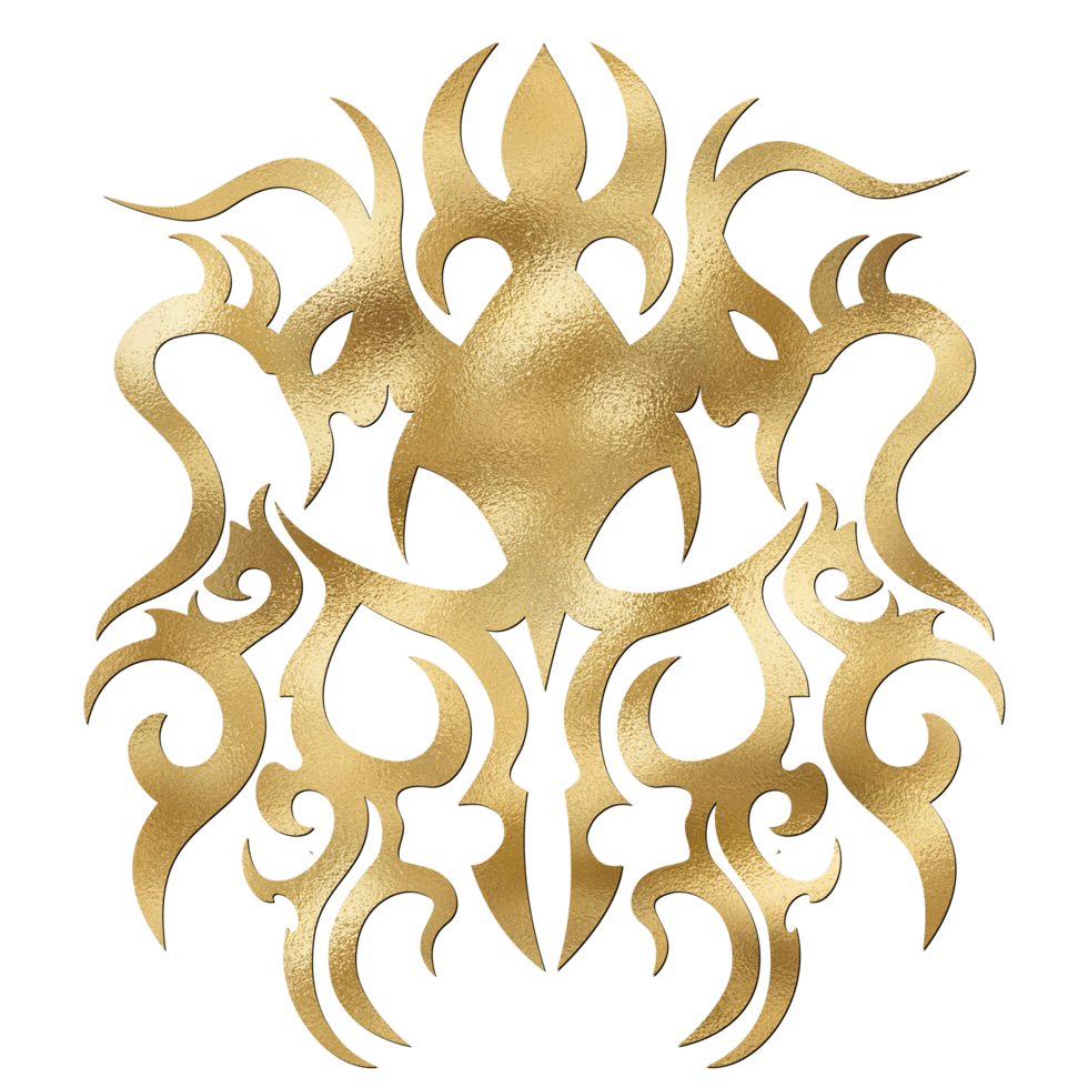 Golden tribal style png