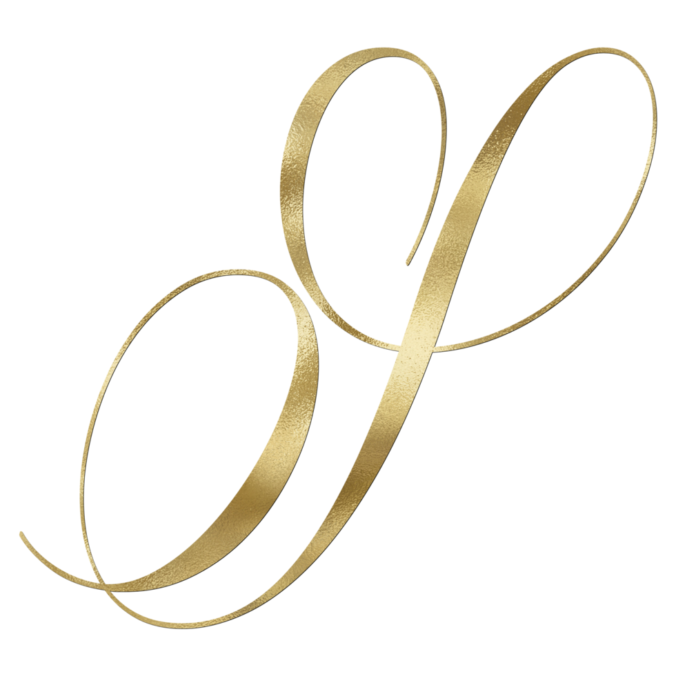 GOLDEN LETTER S CURSIVE STYLE png