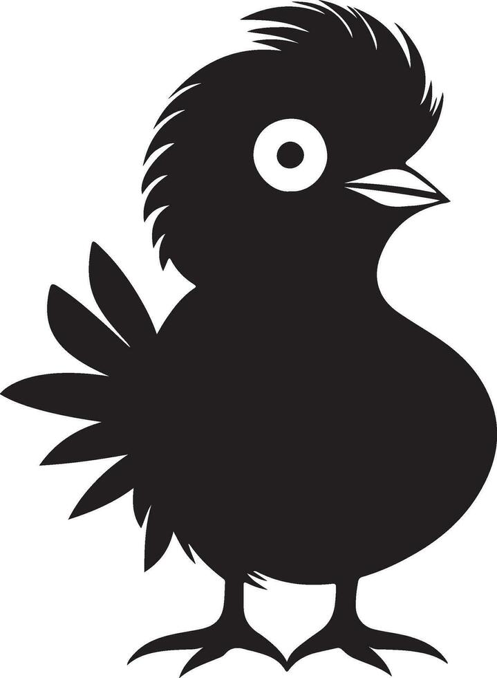 pollo bebé silueta vector icono