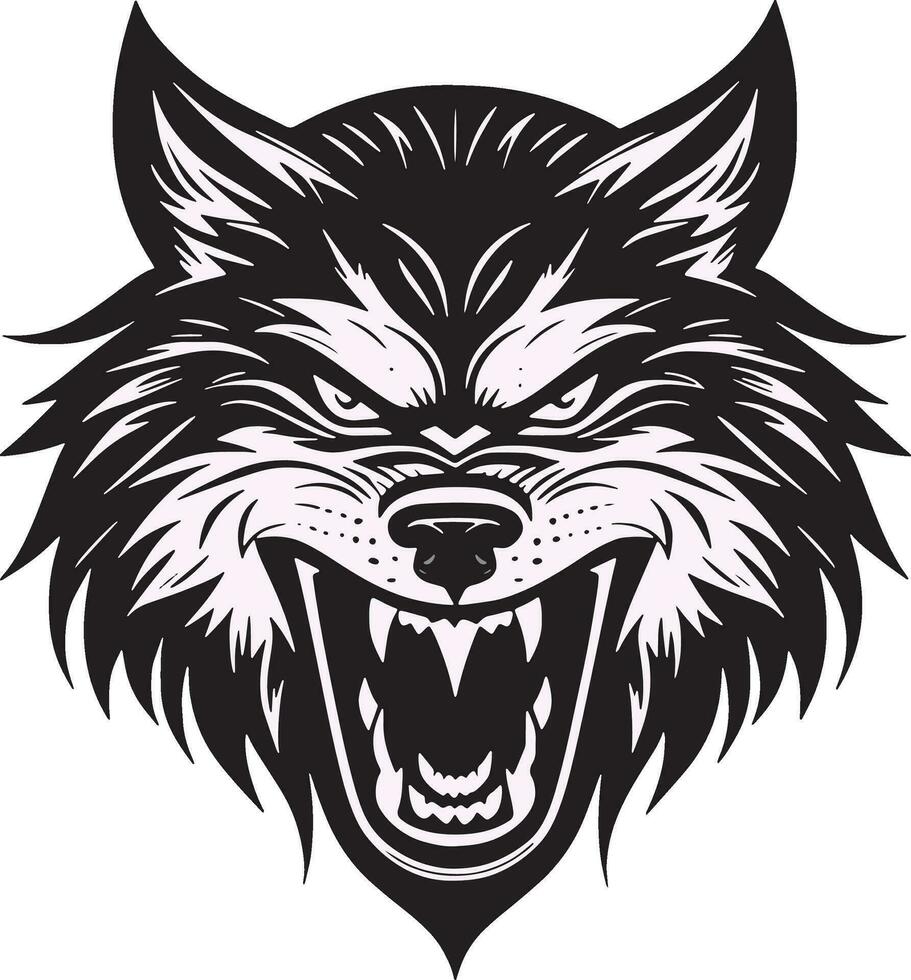 Wolf head illustration vector icon design