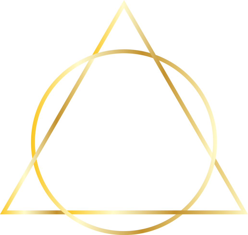 d'or Triangle et cercle logo transparent Contexte png