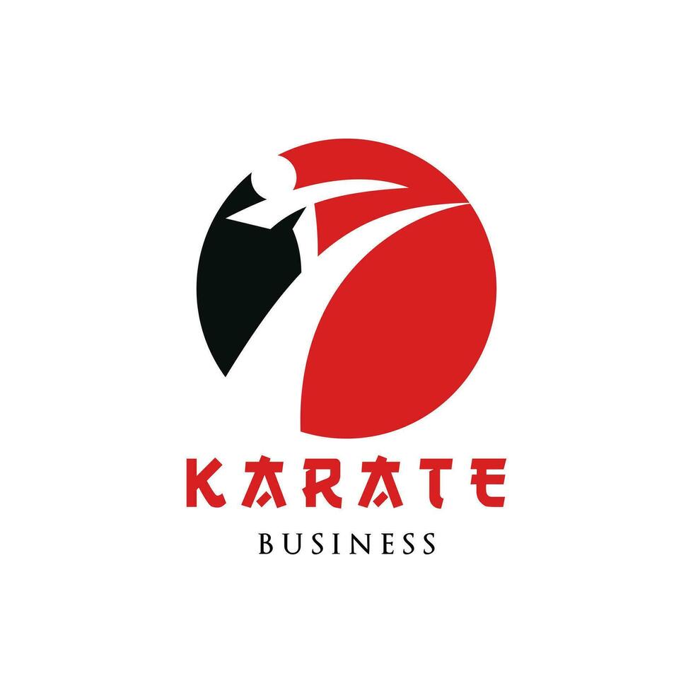 Karate Icon Logo Design Template vector