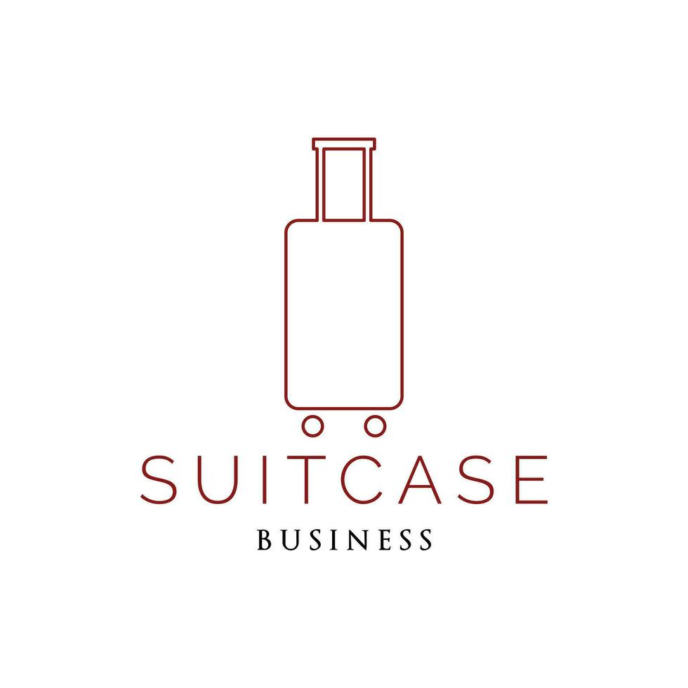 Suitcase Icon Logo Design Template vector