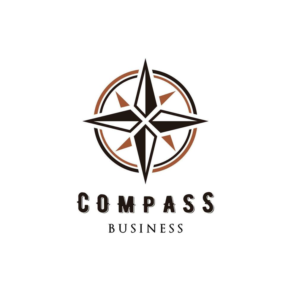 Compass Icon Logo Design Template vector