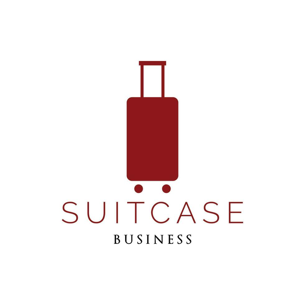 Suitcase Icon Logo Design Template vector