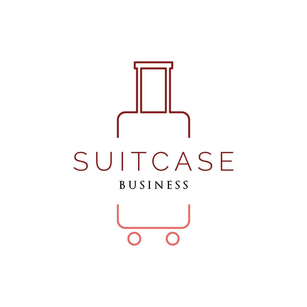 Suitcase Icon Logo Design Template vector
